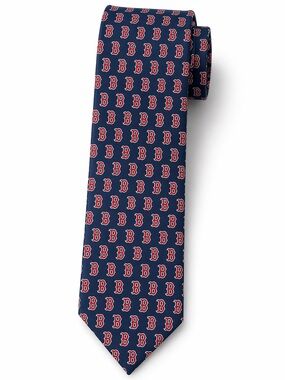 Vineyard Vines Navy & Red Silk Boston Red Sox Logo Tie NWT